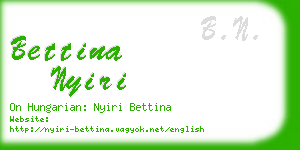 bettina nyiri business card